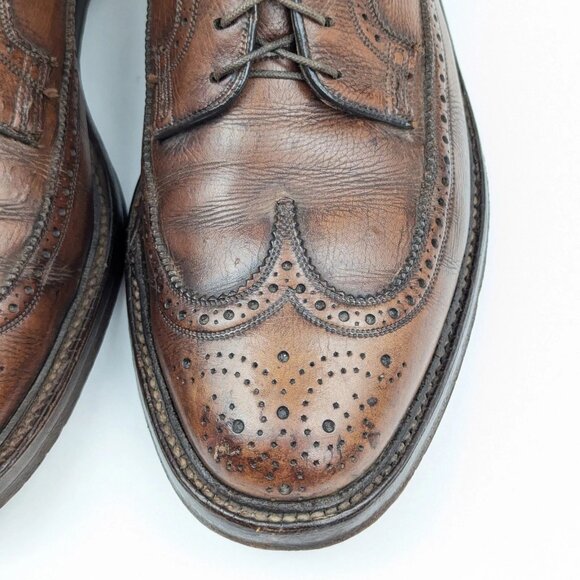 Vintage Florsheim V-Cleat Mens Shoes Size 9 D Wingtip Long Wings main image 12